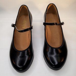 Bloch Techno Tap Mary Jane Leather Shoes Women's Size 8 M Barely Worn Black EUC